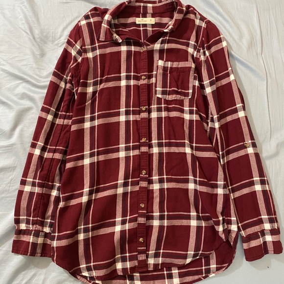 Hollister Red plaid flannel - Picture 1 of 3